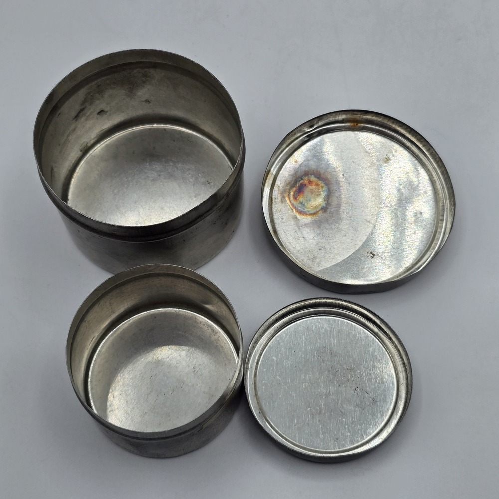 1970s Metzke Pewter Round‎ Panther Lioness Owl Tiger Trinket Tin Box Small AS IS - Picture 11 of 13